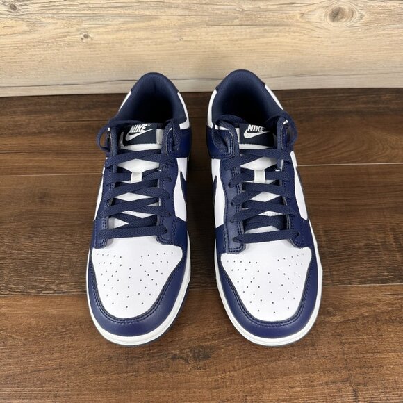 Nike Dunk Low Mens Size 8 White Midnight Navy HF5441 107 - Picture 4 of 9